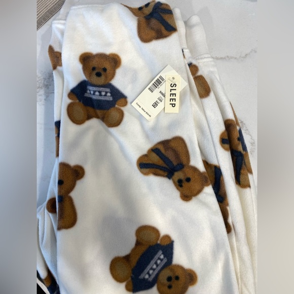 NEW SOLD OUT Aéropostale Aero fleece pajama pants Teddy Bear XS - Picture 2 of 3